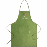 Delantal personalizado verde con logo